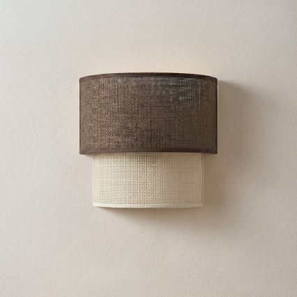 Brilagi - Aplica de perete LED BOHO ECO 1xE27/10W/230V maro/crem