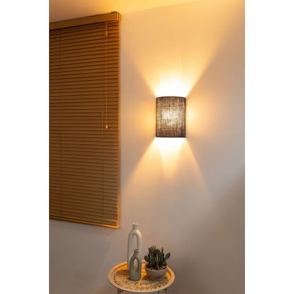 Brilagi - Aplică de perete LED BOHO STYLE 1xE27/15W/230V maro