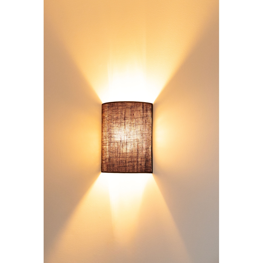 Brilagi - Aplică de perete LED BOHO STYLE 1xE27/15W/230V maro