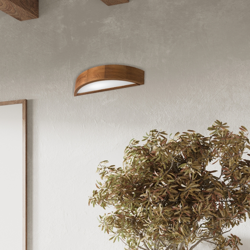 Brilagi - Aplică de perete LED CARVALHO 1xE27/15W/230V stejar/cireș