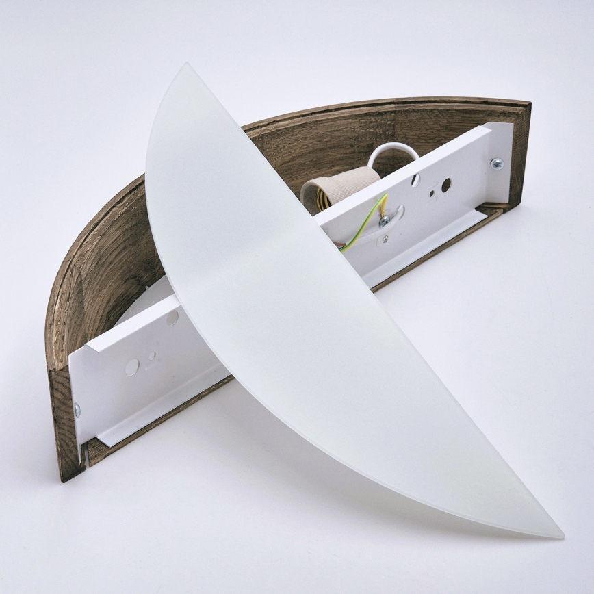 Brilagi - Aplica de perete LED CARVALHO 1xE27/15W/230V stejar-nuc