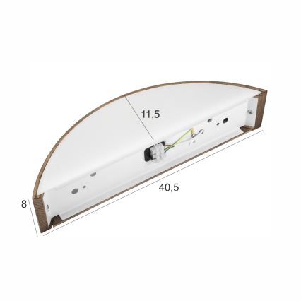 Brilagi - Aplica de perete LED CARVALHO 1xE27/15W/230V stejar-nuc