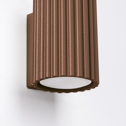 Brilagi - Aplica de perete LED CRESTO 1xGU10/10W/230V 10 cm maro