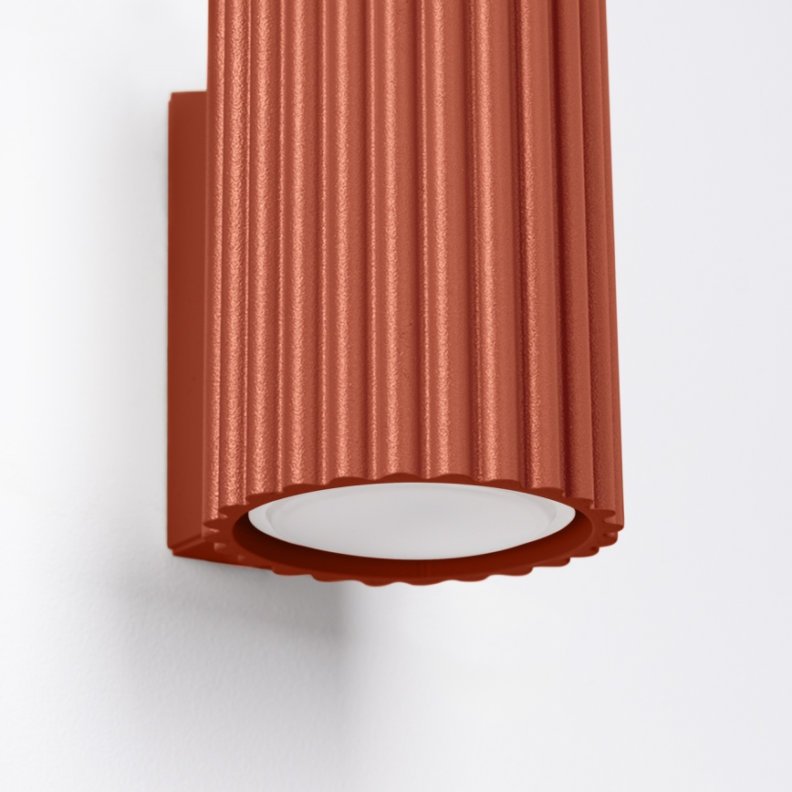 Brilagi - Aplică de perete LED CRESTO 1xGU10/10W/230V 10 cm roșu