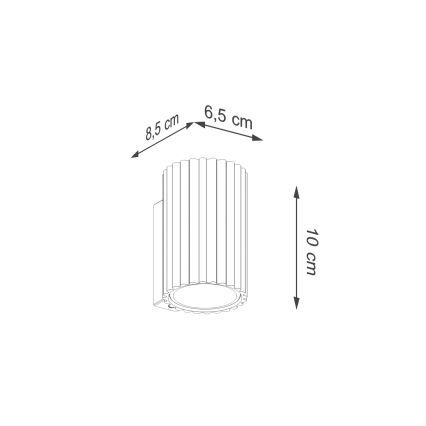 Brilagi - Aplică de perete LED CRESTO 1xGU10/10W/230V 10 cm roșu