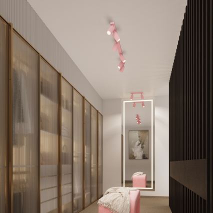 Brilagi - Aplica de perete LED CRESTO 1xGU10/10W/230V 10 cm roz