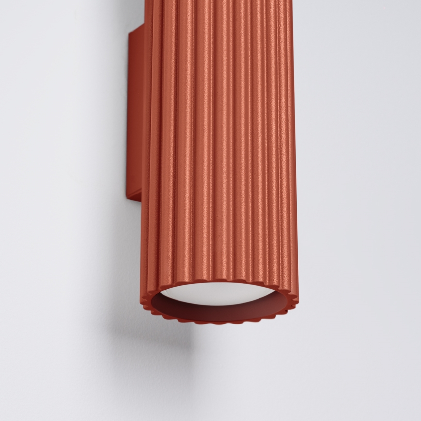 Brilagi - Aplică de perete LED CRESTO 2xGU10/10W/230V 30 cm roșie