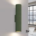 Brilagi - Aplica de perete LED CRESTO 2xGU10/10W/230V 30 cm verde
