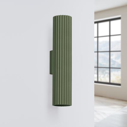 Brilagi - Aplica de perete LED CRESTO 2xGU10/10W/230V 30 cm verde