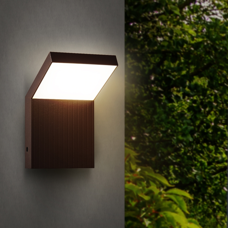 Brilagi - Aplica de perete LED de exterior RIANO LED/8W/230V maro IP65