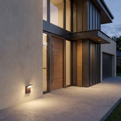 Brilagi - Aplica de perete LED de exterior RIANO LED/8W/230V maro IP65