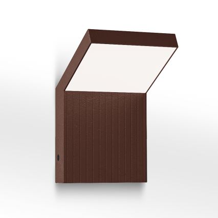 Brilagi - Aplica de perete LED de exterior RIANO LED/8W/230V maro IP65