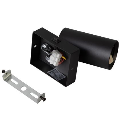Brilagi - Aplica de perete tip spot LED RGBW dimabilă SELE 1x GU10/4,8W/230V 3000K negru + telecomandă