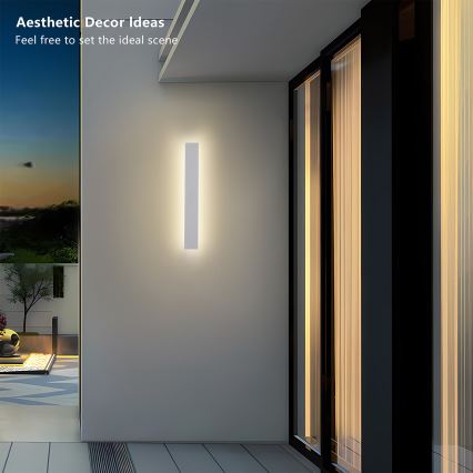 Brilagi - Aplică LED de perete pentru exterior LINEAR LED/12W/230V 3000K IP65 50 cm alb CRI 90