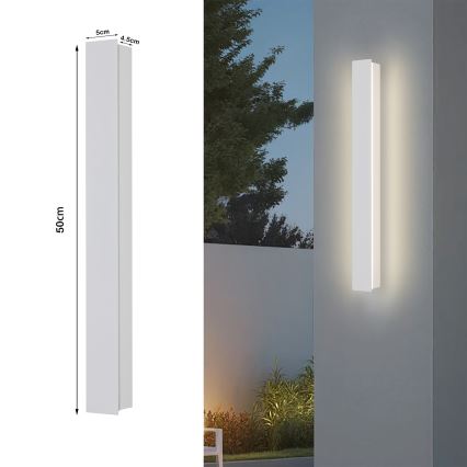Brilagi - Aplică LED de perete pentru exterior LINEAR LED/12W/230V 3000K IP65 50 cm alb CRI 90