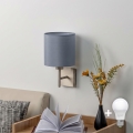 BRILAGI - Aplică de perete LED NUBILA 1xE27/60W/230V crom mat/gri deschis
