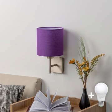 BRILAGI - Aplică de perete LED NUBILA 1xE27/60W/230V crom mat/mov