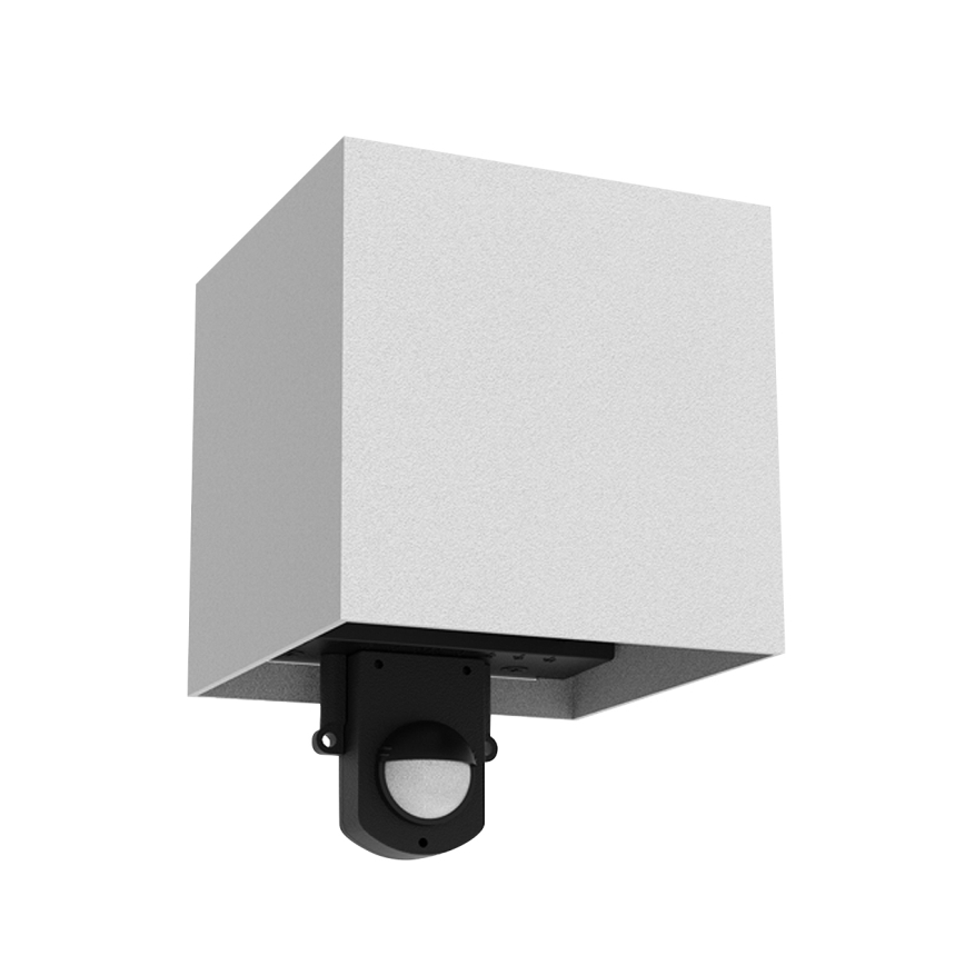 Brilagi - Aplică de perete LED pentru exterior cu senzor CUBE LED/6W/230V gri IP65