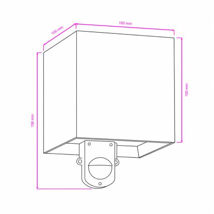 BRILAGI - Aplică de perete LED pentru exterior cu senzor CUBE LED/6W/230V gri IP65