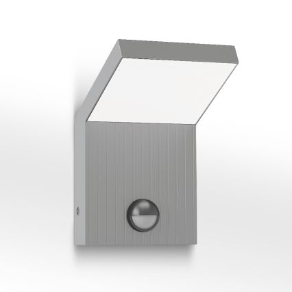 Brilagi - Aplica LED de exterior cu senzor RIANO, 8 W, 230 V, argintie, IP65