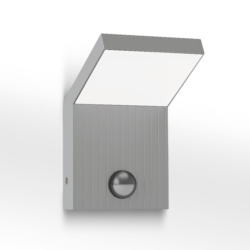 Brilagi - Aplica LED de exterior cu senzor RIANO, 8 W, 230 V, argintie, IP65