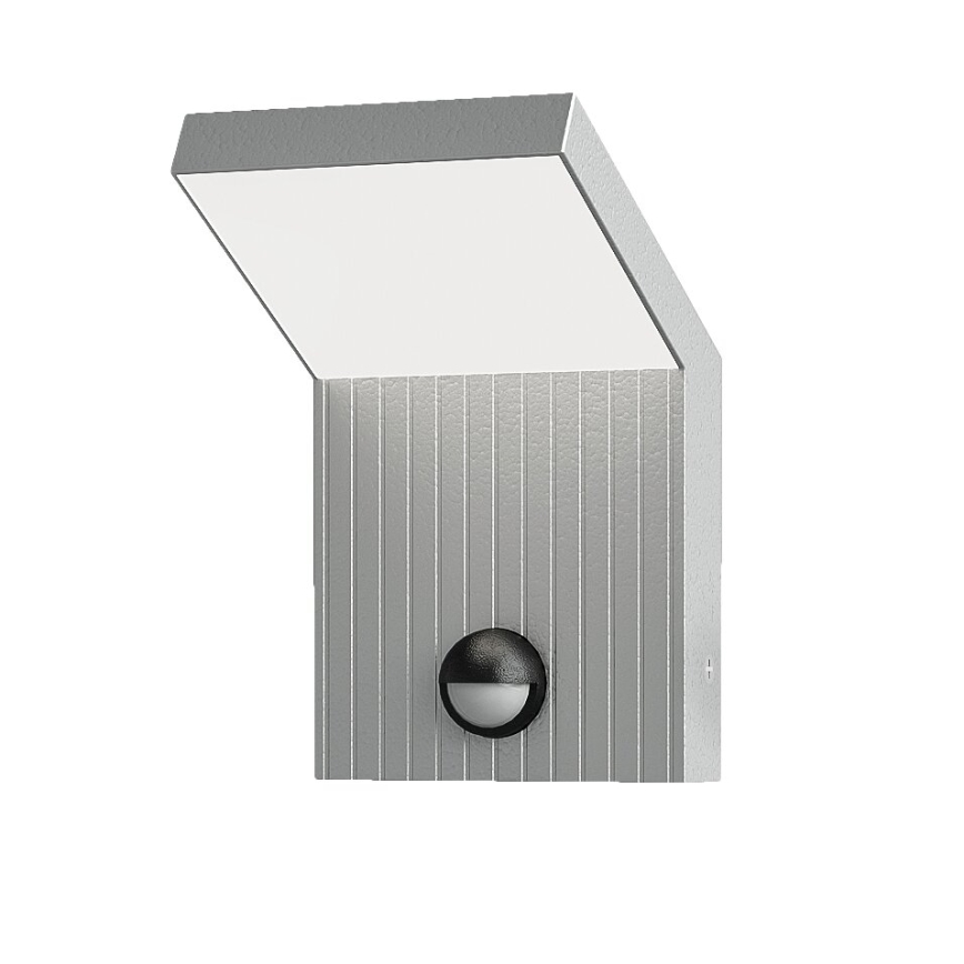 Brilagi - Aplica LED de exterior cu senzor RIANO, 8 W, 230 V, argintie, IP65