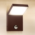 Brilagi - Aplică de perete LED pentru exterior cu senzor RIANO LED/8W/230V maro IP65