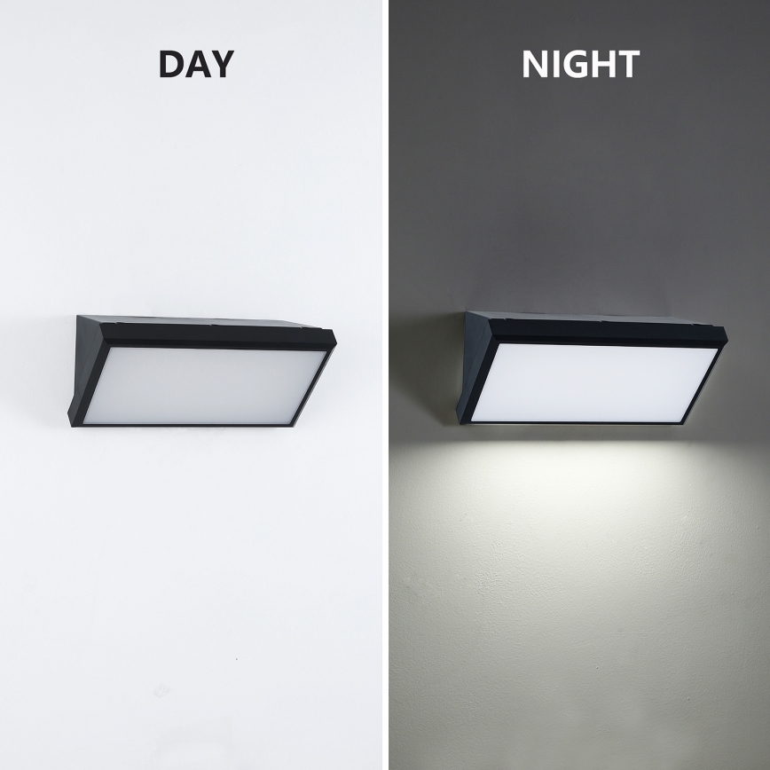 Brilagi TRIANGLE - Aplică LED de perete pentru exterior cu senzor, 20W, 230V, negru, IP65