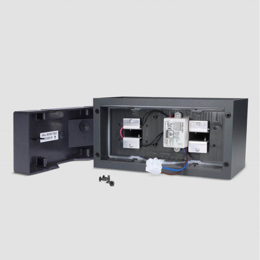 Brilagi - Aplică de perete LED pentru exterior DOUBLE CUBE LED/12W/230V antracit IP65