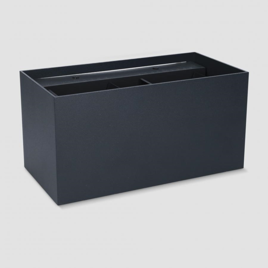 Brilagi - Aplică de perete LED pentru exterior DOUBLE CUBE LED/12W/230V neagră IP65