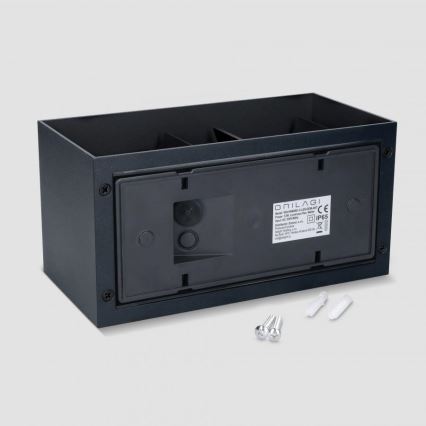 Brilagi - Aplică de perete LED pentru exterior DOUBLE CUBE LED/12W/230V neagră IP65