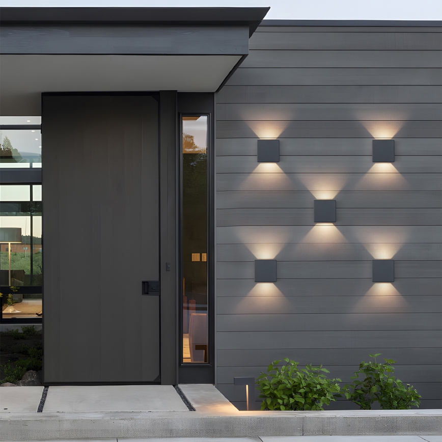 Brilagi - Aplică de perete LED pentru exterior DOUBLERAY LED/6W/230V antracit IP54