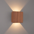 Brilagi - Aplica de perete LED pentru exterior DOUBLERAY LED/6W/230V cu decor din lemn IP54
