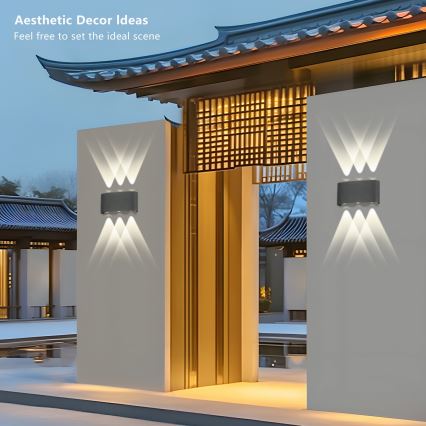 Brilagi - Aplica de perete LED pentru exterior FLAREBOX LED/6W/230V, antracit, IP65