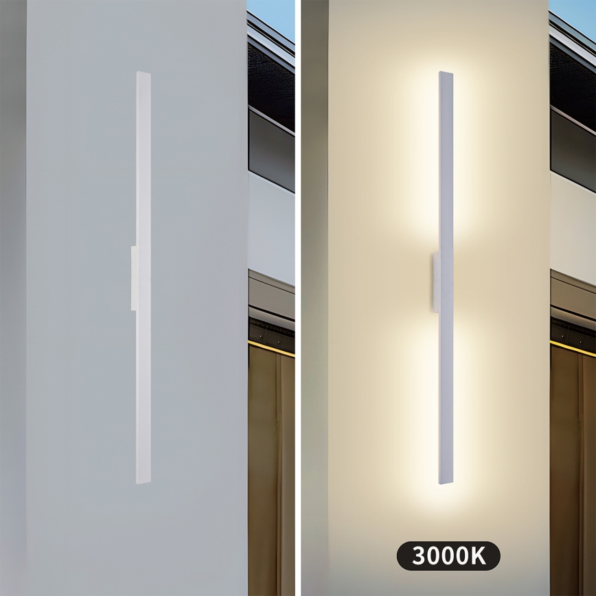 Brilagi - Aplica LED de exterior LUNA, 24W, 230V, 3000K, IP65, 100 cm, alb, CRI 90