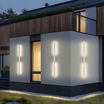 Brilagi - Aplica LED de exterior LUNA, 24W, 230V, 3000K, IP65, 100 cm, alb, CRI 90