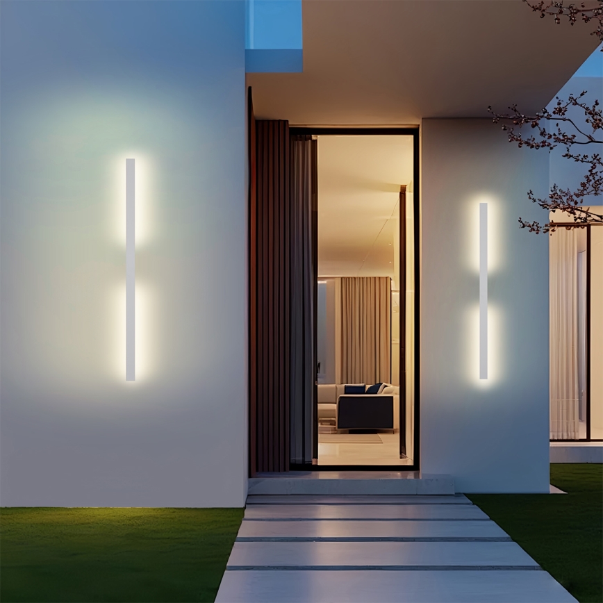 Brilagi - Aplica LED de exterior LUNA, 24W, 230V, 3000K, IP65, 100 cm, alb, CRI 90
