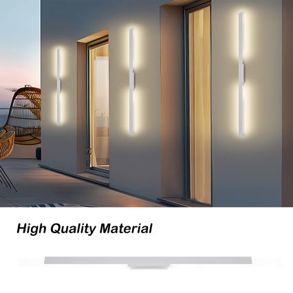 Brilagi - Aplica LED de exterior LUNA, 24W, 230V, 3000K, IP65, 100 cm, alb, CRI 90