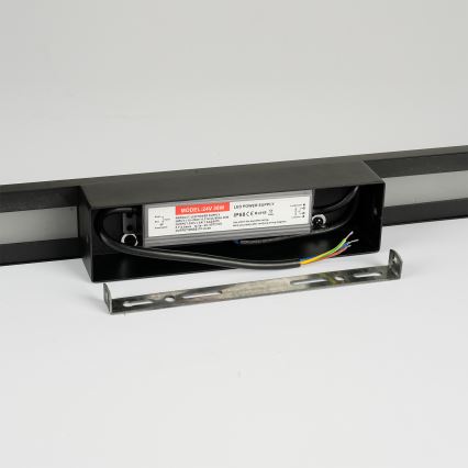 Brilagi - Aplica LED de exterior LUNA, 24W/230V, 3000K, IP65, 100 cm, neagră, CRI 90