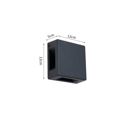 Brilagi - Aplică de perete LED pentru exterior QUADRAY LED/6W/230V, antracit, IP54