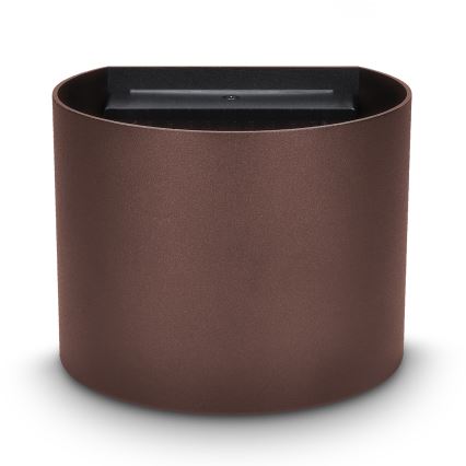 Brilagi - Aplica de perete LED pentru exterior RONDO, 6 W, 230 V, maro, IP54