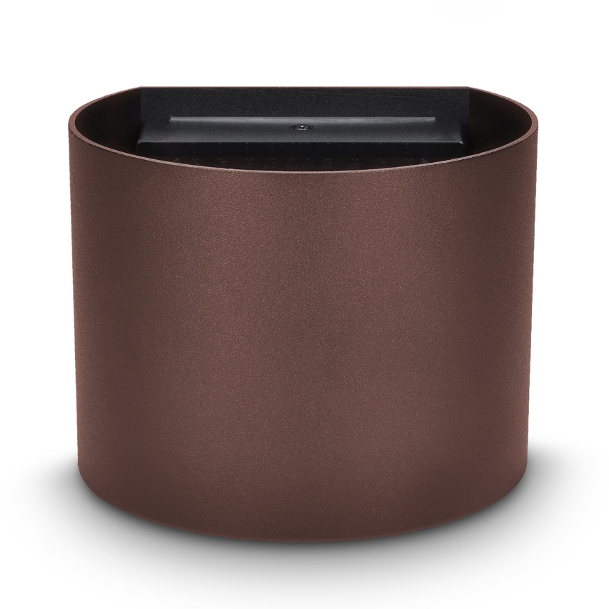 Brilagi - Aplica de perete LED pentru exterior RONDO, 6 W, 230 V, maro, IP54