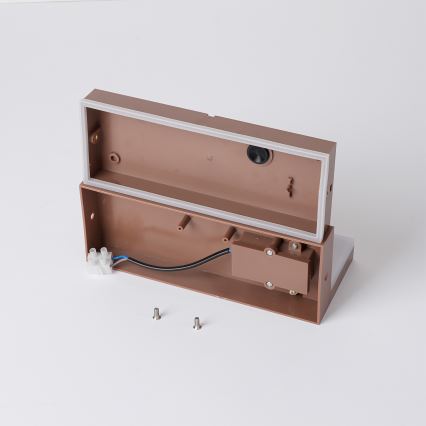 Brilagi - Aplica de perete LED pentru exterior TESSI, 10W/230V, maro, IP54