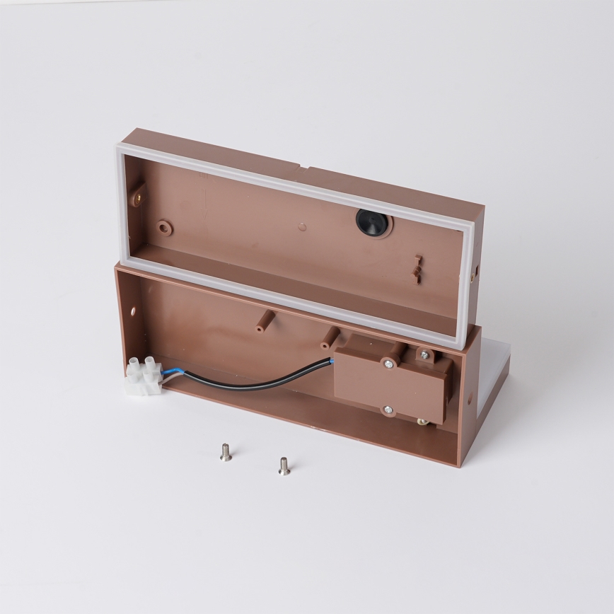 Brilagi - Aplica de perete LED pentru exterior TESSI, 10W/230V, maro, IP54