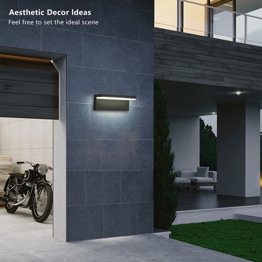 Brilagi - Aplică de perete LED pentru exterior TESSI LED/10W/230V neagră IP54