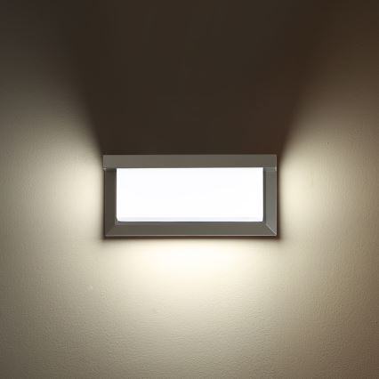 Brilagi - Lampă de perete LED RGBW dimerizabilă pentru exterior BRICKY 1xE27/15W/230V 2700-6500K IP54 gri
