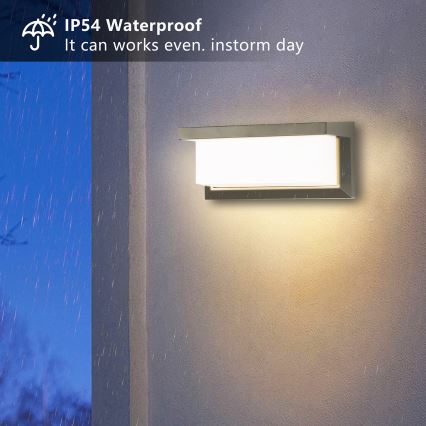 Brilagi - Lampă de perete LED RGBW dimerizabilă pentru exterior BRICKY 1xE27/15W/230V 2700-6500K IP54 gri