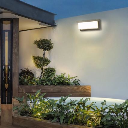 Brilagi - Lampă de perete LED RGBW dimerizabilă pentru exterior BRICKY 1xE27/9W/230V 2700-6500K IP54 gri