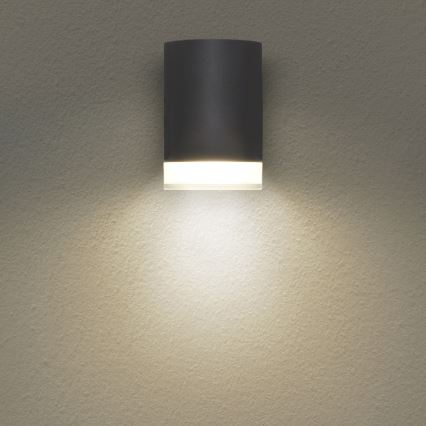 Brilagi - Aplica de perete pentru exterior MATERA LED RGBW reglabilă 1xGU10/4,8W/230V 3000K IP54 antracit + telecomandă