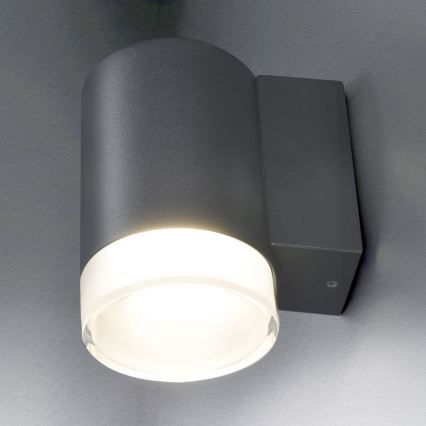 Brilagi - Aplica de perete pentru exterior MATERA LED RGBW reglabilă 1xGU10/4,8W/230V 3000K IP54 antracit + telecomandă